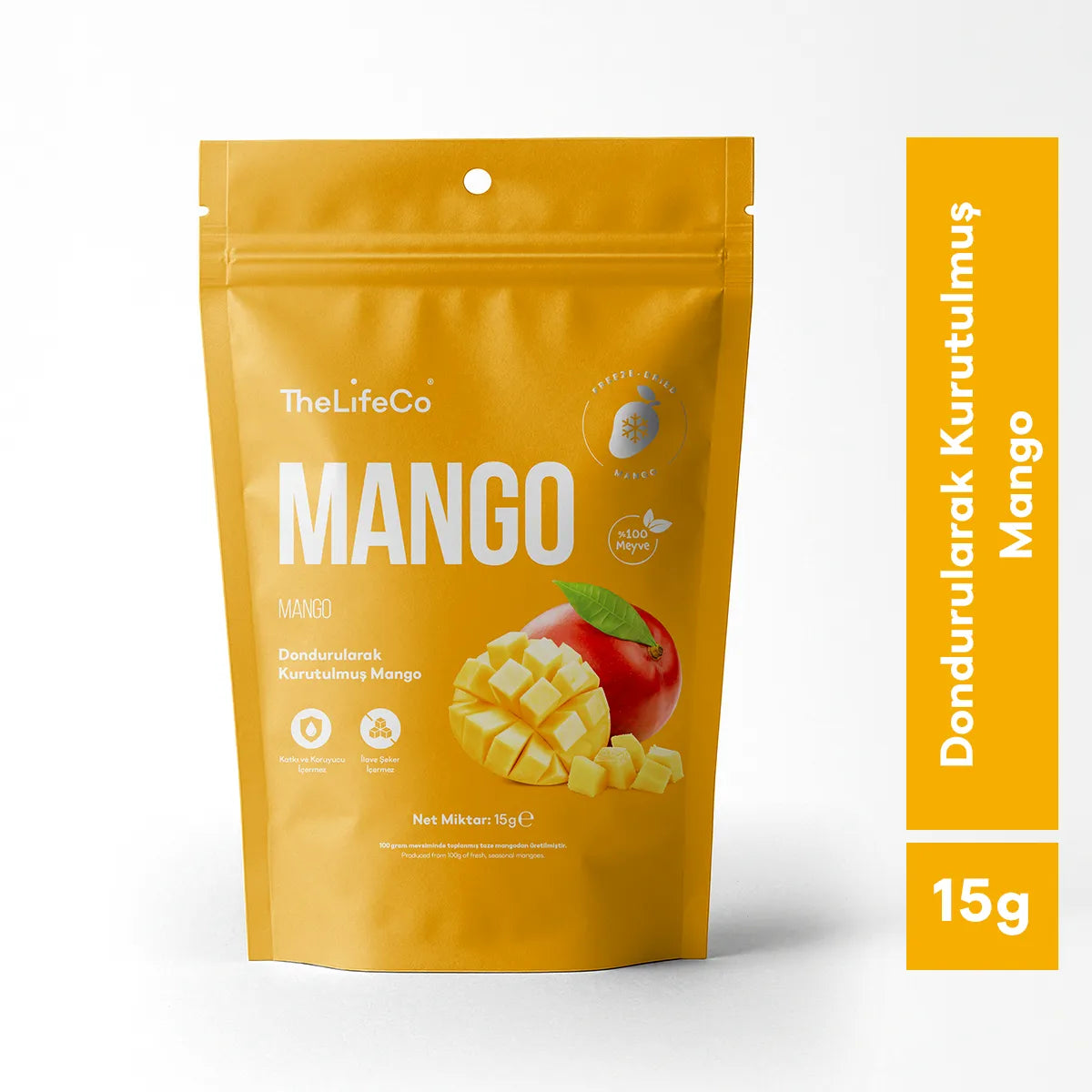 TheLifeCo Freeze Dried – Dondurularak Kurutulmuş Mango 15 g
