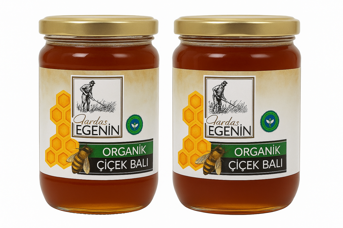 Organik Çam Balı 850g + Organik Çiçek Balı 850g