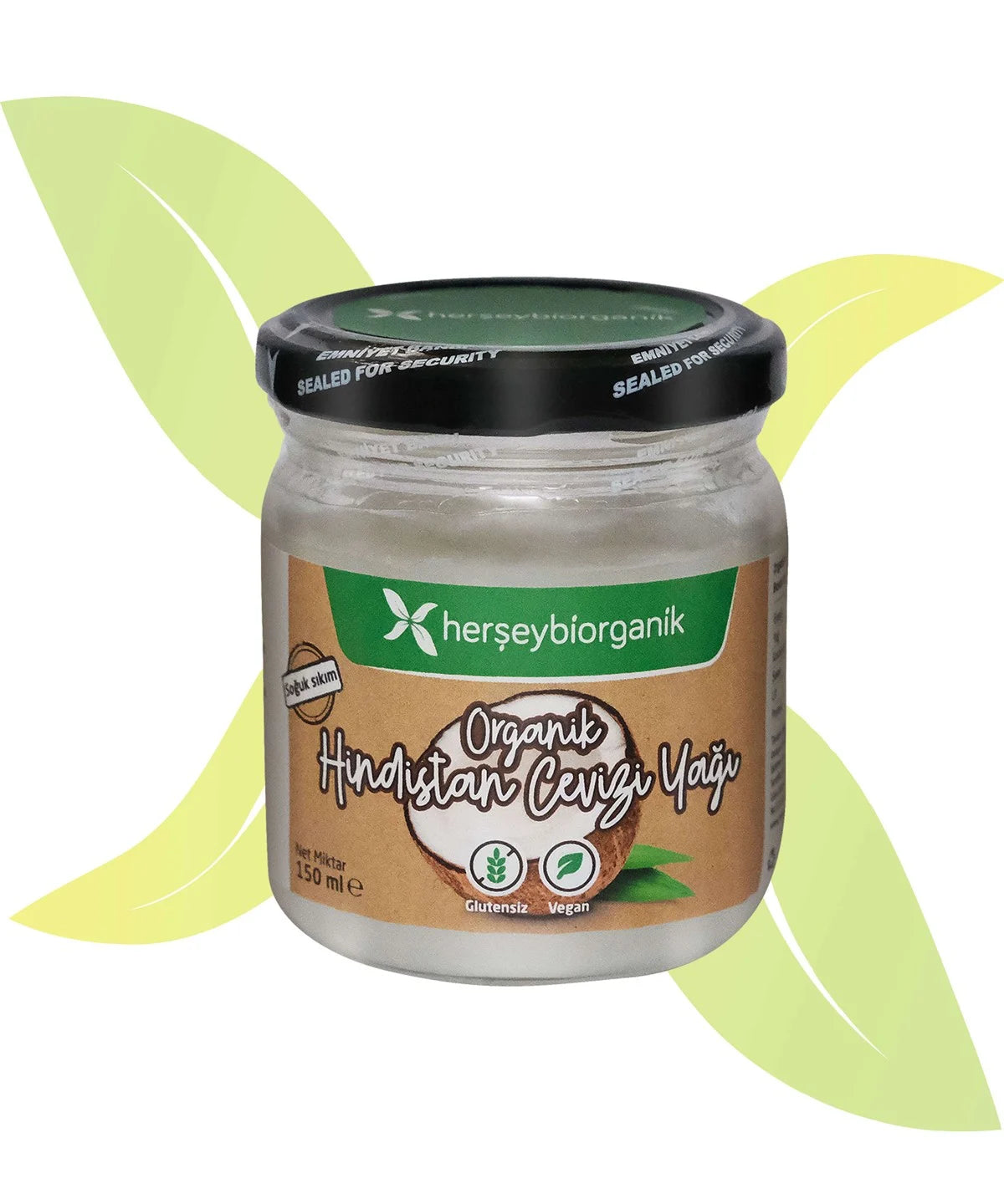 Organik Hindistan Cevizi Yağı 150 ml (Soğuk Sıkım)