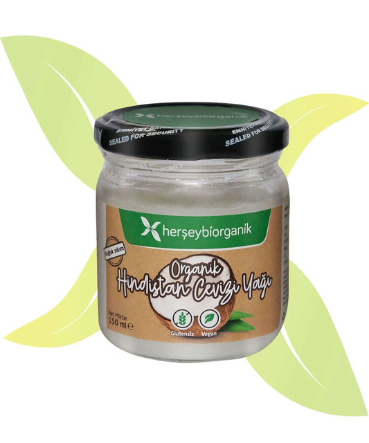Organik Hindistan Cevizi Yağı 150 ml (Soğuk Sıkım)