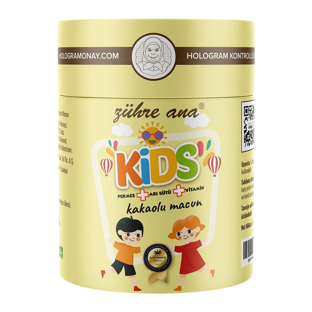 Zühre Ana Kids Arı Sütü Pekmez Bal ve Vitamin Katkılı Kakaolu Macun 240 gr