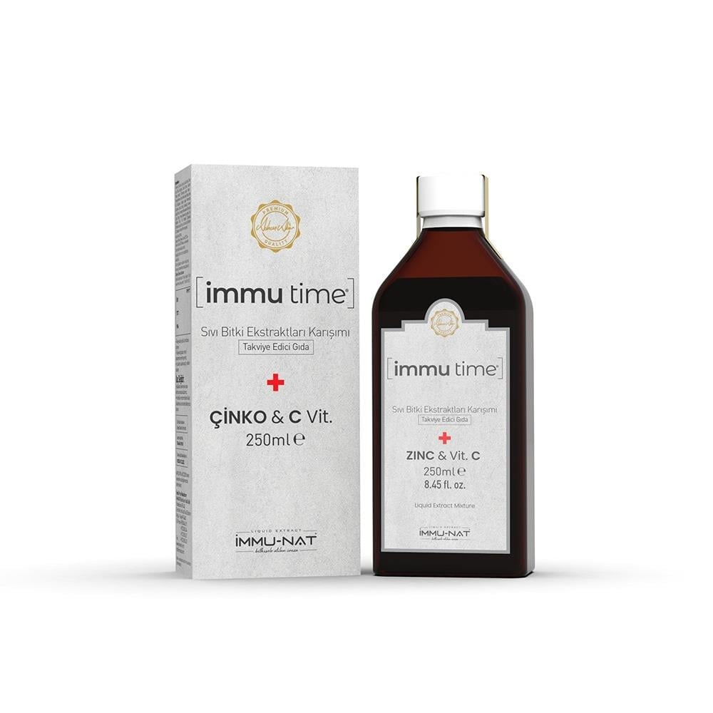 İmmu Time Çinko & C Vitamini 250 ml - Sıvı Bitki Ekstraktları Karışımı