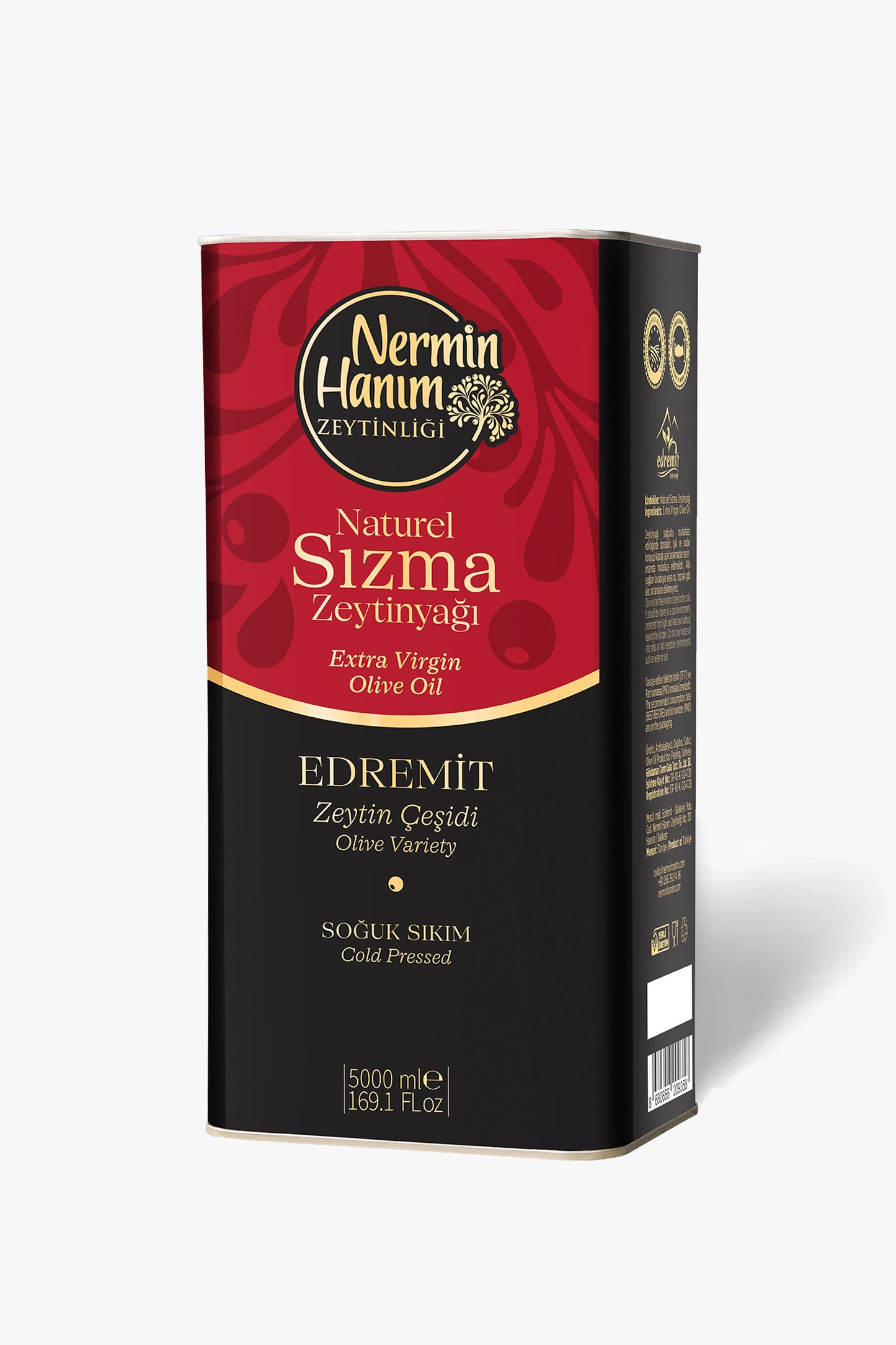 Ayvalık (Edremit) - Naturel Sızma Soğuk Sıkım Zeytinyağı 5 lt