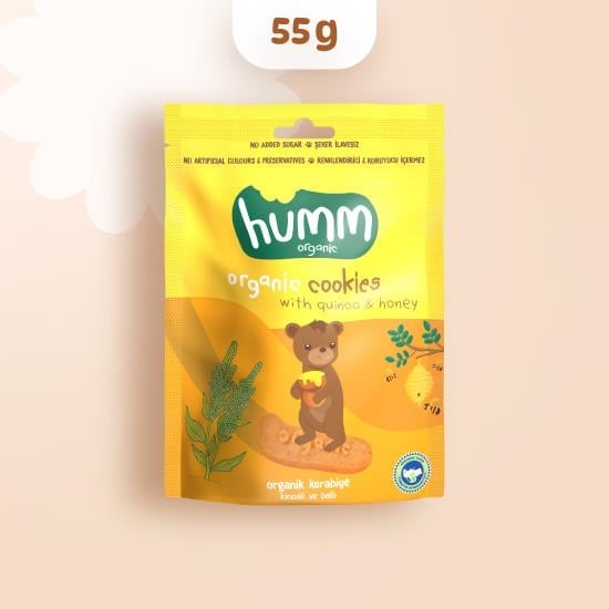 Organik Kurabiye Ballı Kinoalı - 55gr