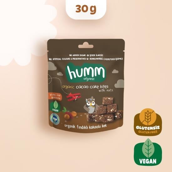 Organik Kakaolu Fındıklı Kek 30gr - Glutensiz