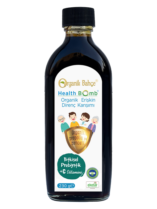 Organik Health bomb (Organik Propolis ve Zencefilli Erişkin Direnç Şurubu)