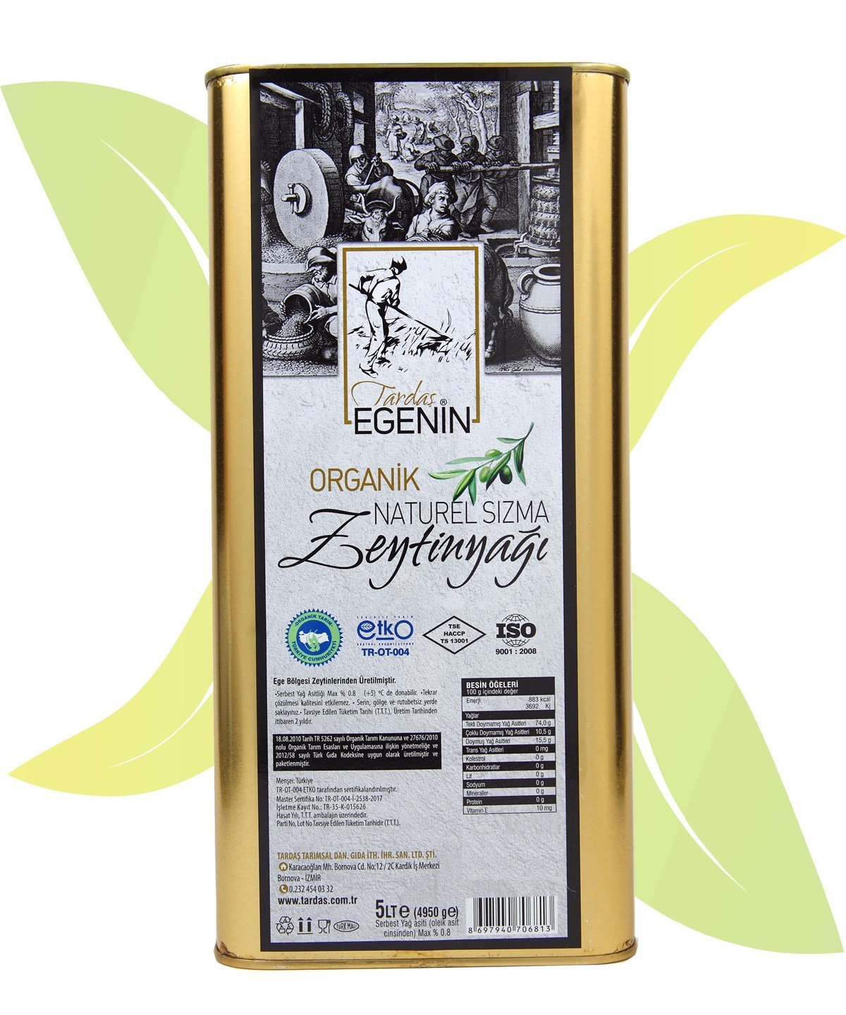 Organik Naturel Sızma Zeytinyağı 5 LT