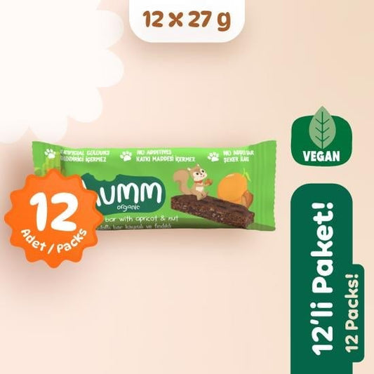 Organik Bar Kayısılı Fındıklı Yulaflı 27gr - 12 Adet