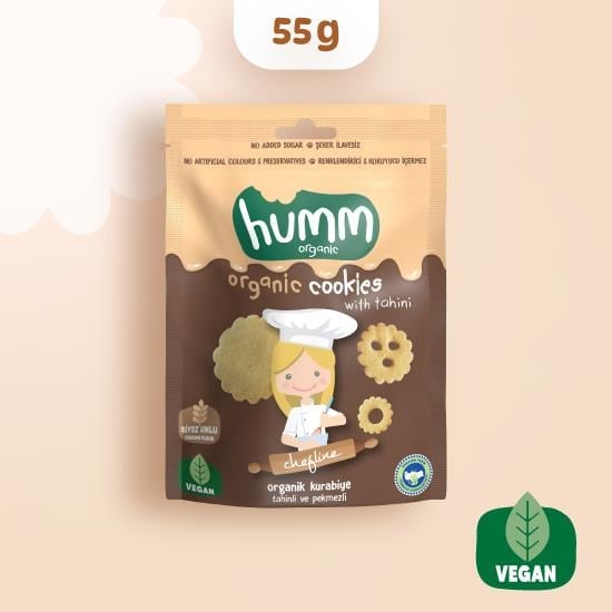 Organik Tahinli ve Pekmezli Vegan Kurabiye - 55g