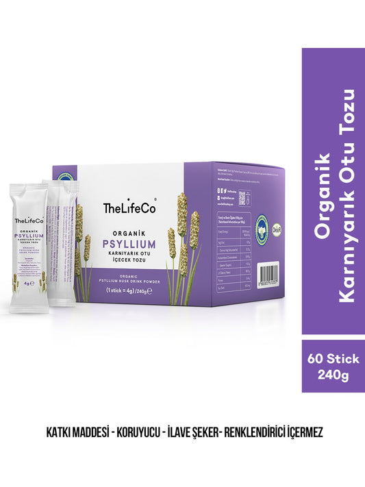 Organik Psyllium İçecek Tozu 240 gr (4 gr X 60 lı Stick)