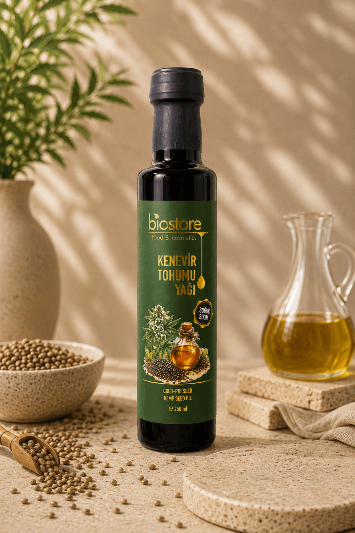 Kenevir Tohumu Yağı Soğuk Sıkım 250 ml