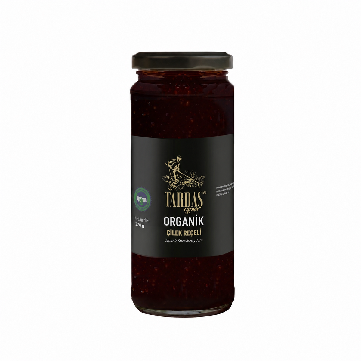 Organik Çilek Reçeli 270 Gr