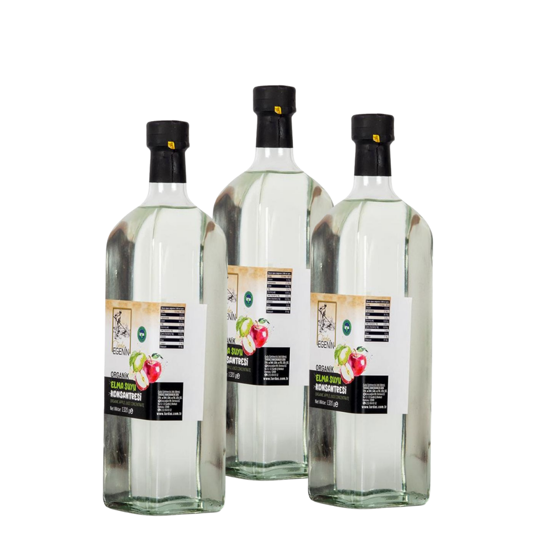 Organik Elma Suyu Konsantresi 1 Litre x 3 adet