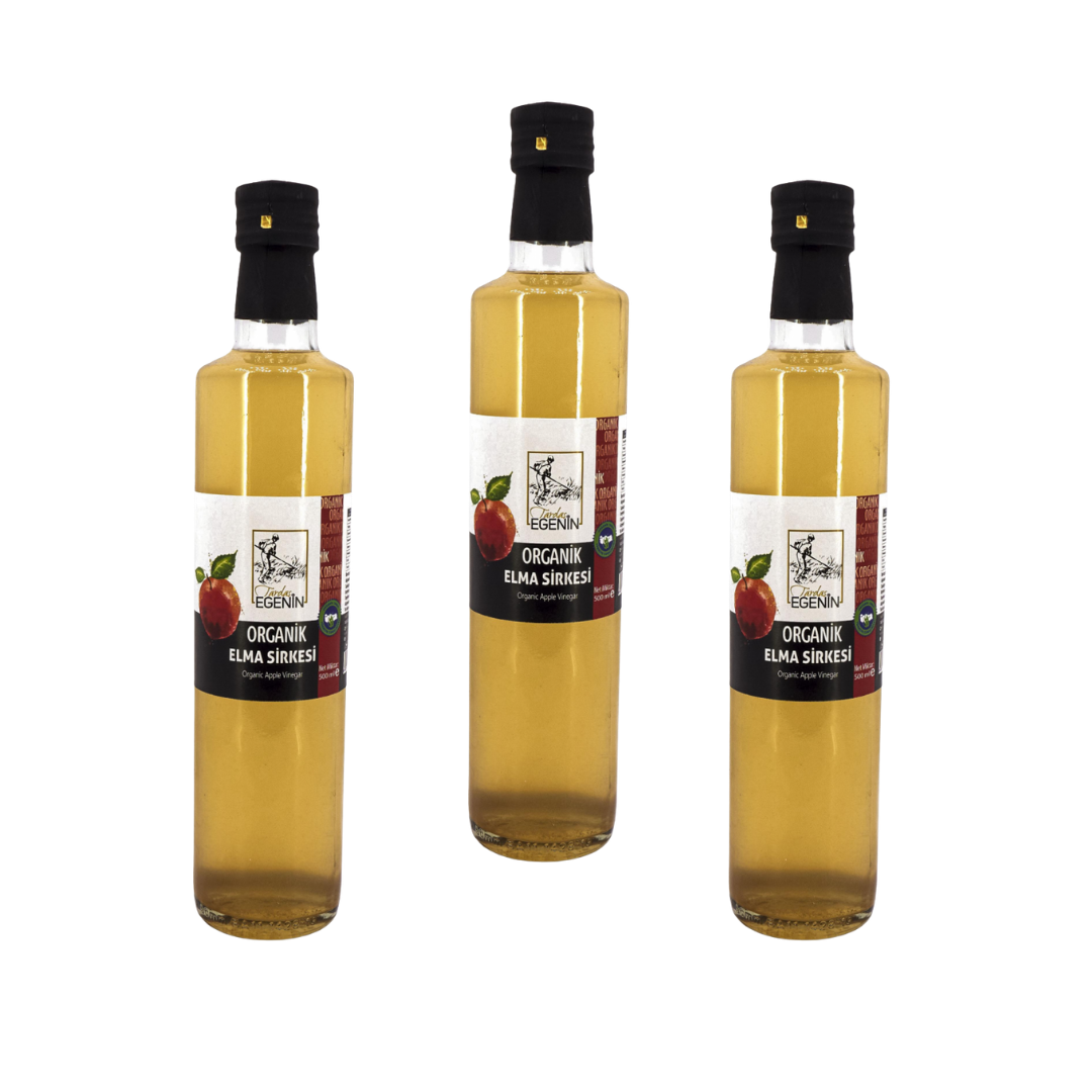 Organik Elma Sirkesi 500 ml x 3 adet