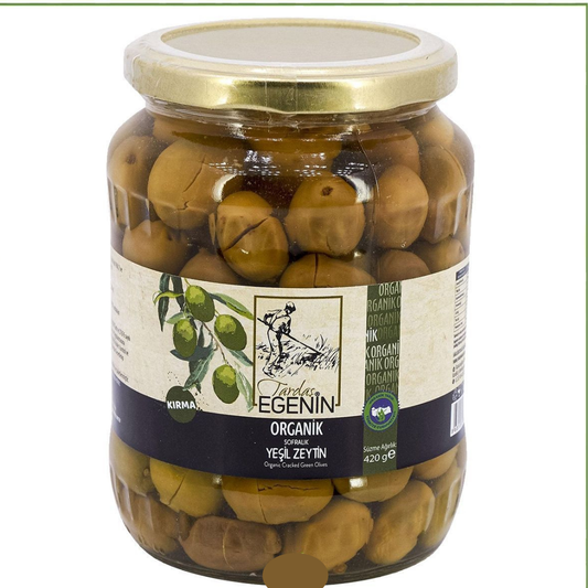 Organik Yeşil Zeytin (kırma) 660 gr