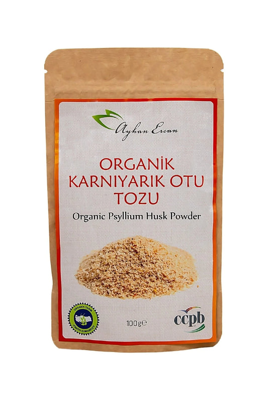 Organik Psyllium Husk Karnıyarık Otu Tozu 100 G