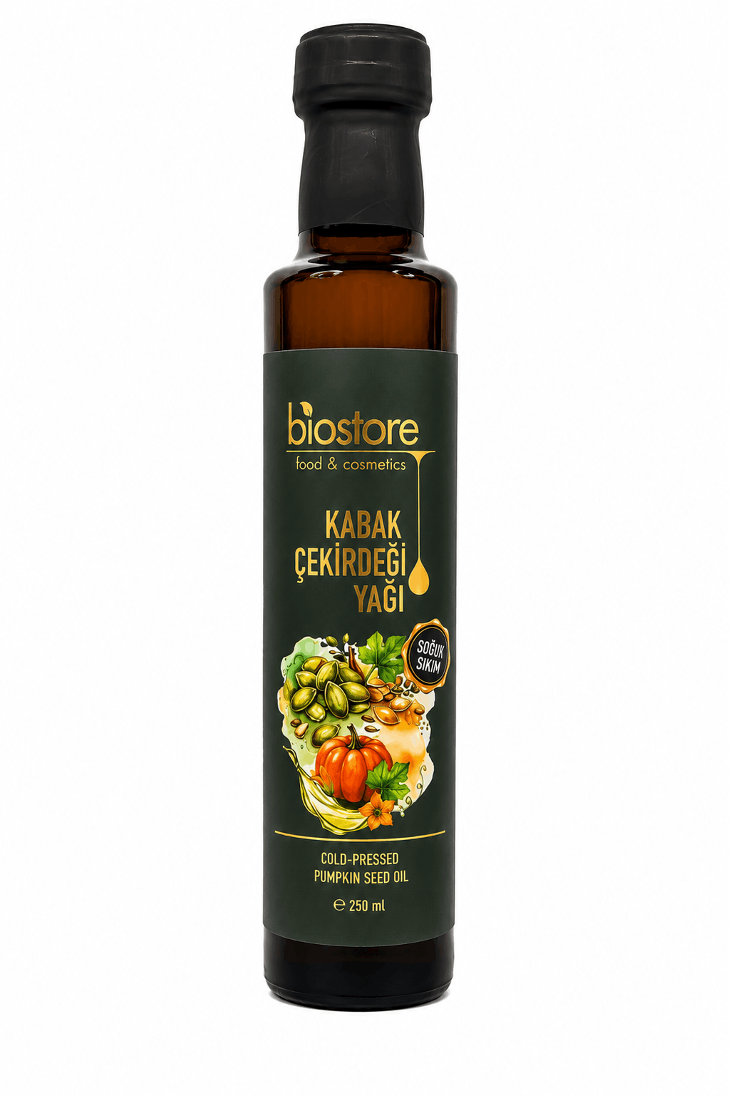 Kabak Çekirdeği Yağı Soğuk Sıkım 250 ml