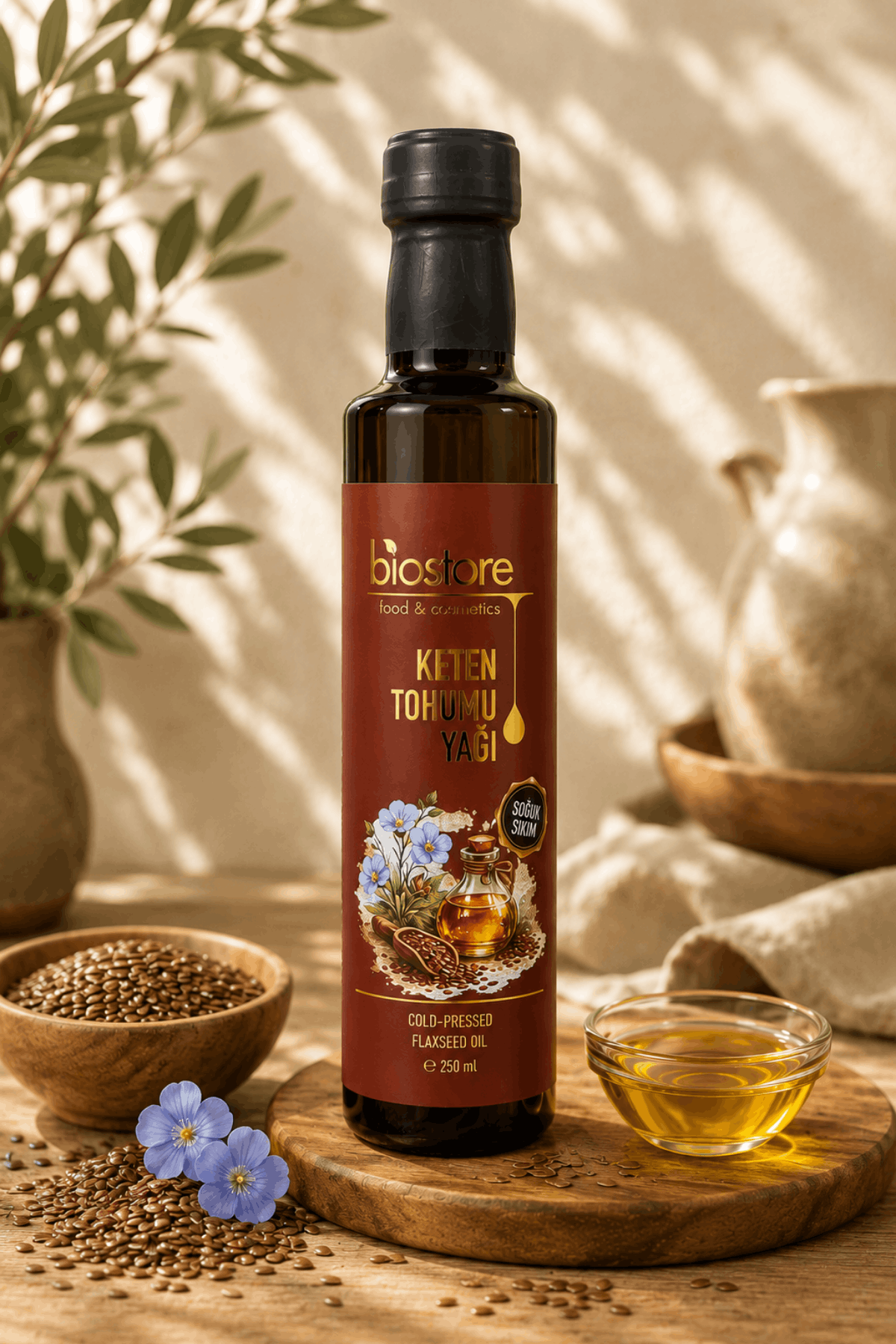 Keten Tohumu Yağı Soğuk Sıkım 250 ml