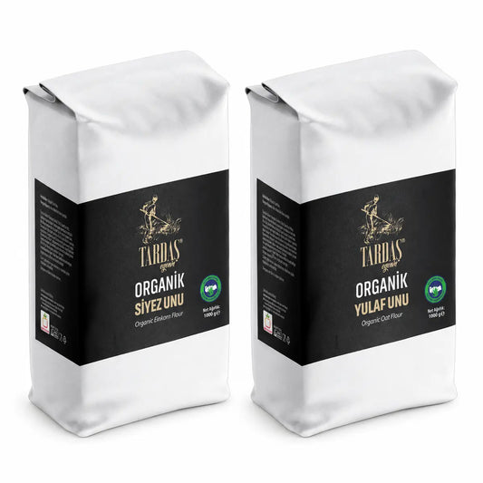 Tardaş Organik Siyez ve Yulaf Unu Seti 2 kg – set içeriği