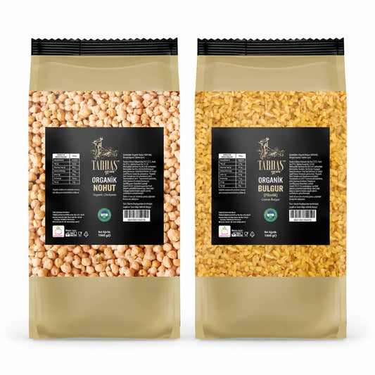 Tardaş Organik Nohut ve Pilavlık Bulgur Seti 2 kg – set içeriği